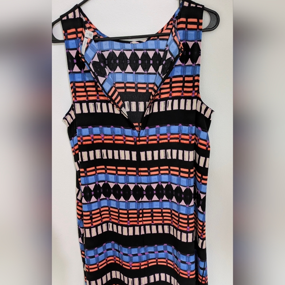 Halogen Sleeveless Dress Tank Swing A-Line Knee-Length Size M Petite Colorful - Picture 6 of 10